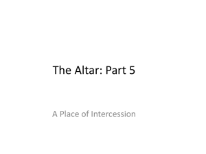 The Altar: Part 5 - For the Love of God Church of the Apostolic Faith