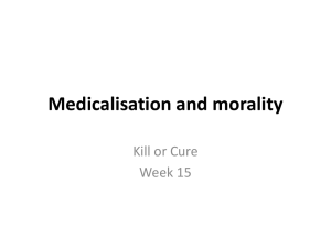 From Medicalisation to Legislation