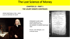 Chapter 13 Part 1 - THE USURY DEBATE CONTINUES