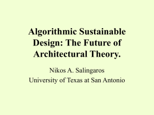 Algorithmic Sustainable Design - UTSA Department of Mathematics