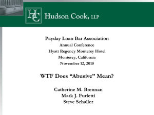 Abusive - Payday Loan Bar Association