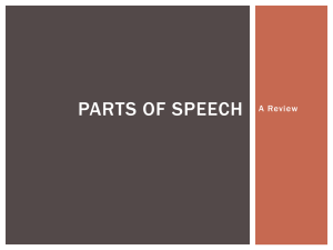 Parts of Speech - Loyola Blakefield