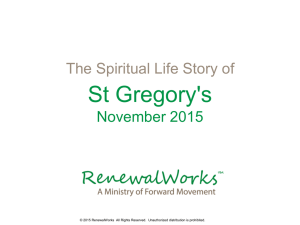 RenewalWorks Report - St. Gregory's Episcopal Church
