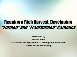 Reaping a Rich Harvest–RCIA Convocation 2015 PowerPoint