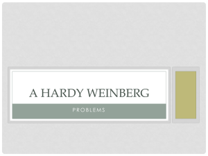Hardy Weinberg Problems