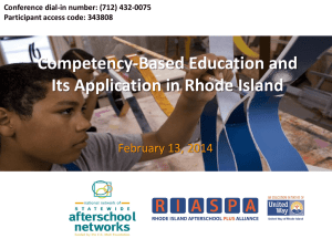 Competency-Based Education and Its Application in Rhode Island