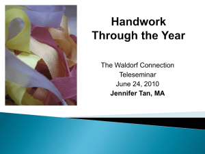 HandworkThroughtheYear - Waldorf Homeschooling Connection