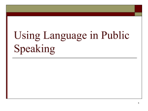 Using Language in Public Speaking