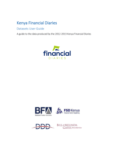 Kenya Financial Diaries - Financial Sector Deepening