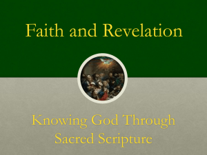 Sacred Tradition and Sacred Scripture are its sources.