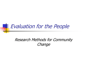 Evaluation for the People - University of Texas at El Paso