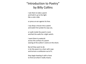 Mining a Poem for Meaning - Junior English 2013-14