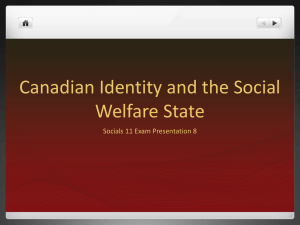 Canadian Identity and the Social Welfare State