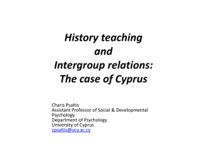 History, intergroup relations and collective memory * What does