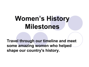 Women's History Milestones