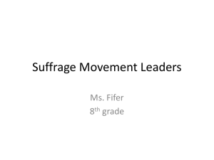 Suffrage Movement Leaders