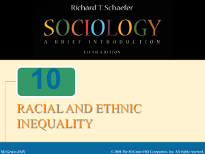 Chapter 10 - Racial and Ethnic Inequality