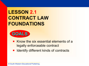 goals lesson 2.1 contract law foundations