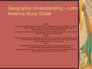 Latin America Geography Study Guide