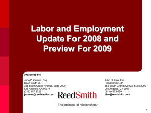 Looking Ahead To 2009 - Association of Corporate Counsel