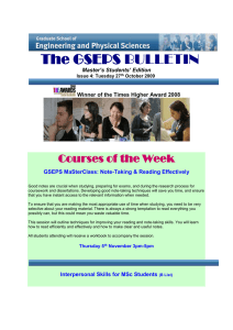 The GSEPS BULLETIN - Workspace