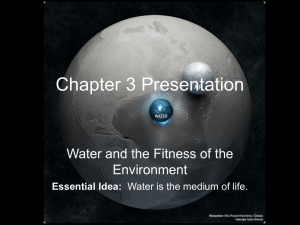 Topic 1: Water