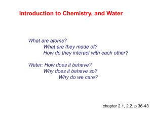 02 A inorganic chemistry and water