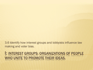 I: Interest Groups