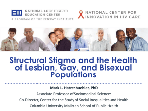 Structural Stigma and the Health of LGB Populations