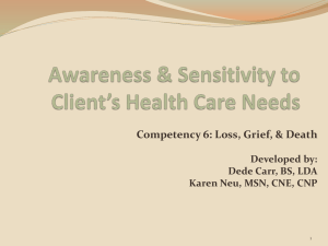 AS Competency 6 Loss, Grief, Dying and Death