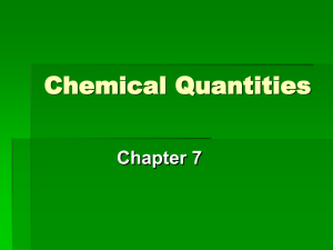 Chemical Quantities Notes