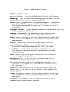 Glossary of Sociological Terms