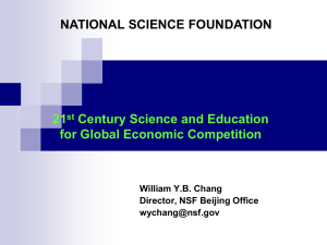 Title:21st Century Science and Education for Global Economic