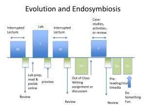 Evolution and Endosymbiosis - the Biology Scholars Program Wiki