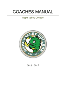 coaches manual - Napa Valley College