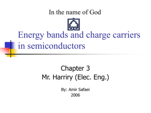 Energy bands and charge carriers in semiconductors