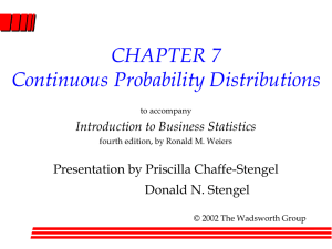 CHAPTER 6 Continuous Probability Distributions