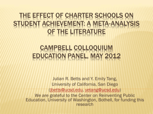 Value-Added and Experimental Studies of the Effect of Charter