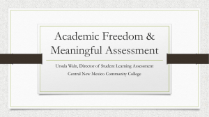 Academic Freedom & Meaningful Assessment