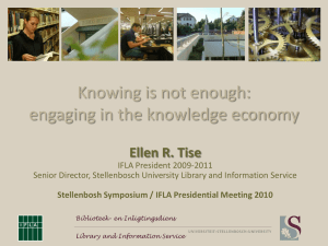 Knowing is not enough: engaging in the knowledge economy