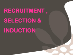 recruitment, selection & induction