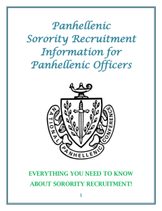 Recruitment Guide for Panhellenic Officers