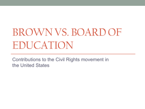 Brown vs. Board of Education
