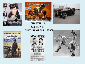 Ch. 13, Sec 4-Culture of the 1930's pp