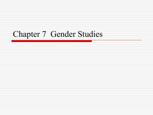 Chapter 7 Gender Studies