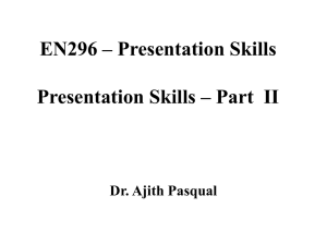 E296 – Presentation Skills