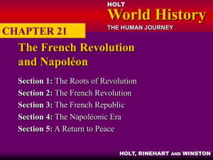 CHAPTER 21: The French Revolution and Napoléon