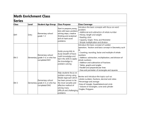 Math Enrichment Class Series