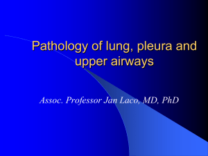 Pathology of lung, upper airways and pleura