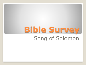 Bible Survey – Song of Solomon